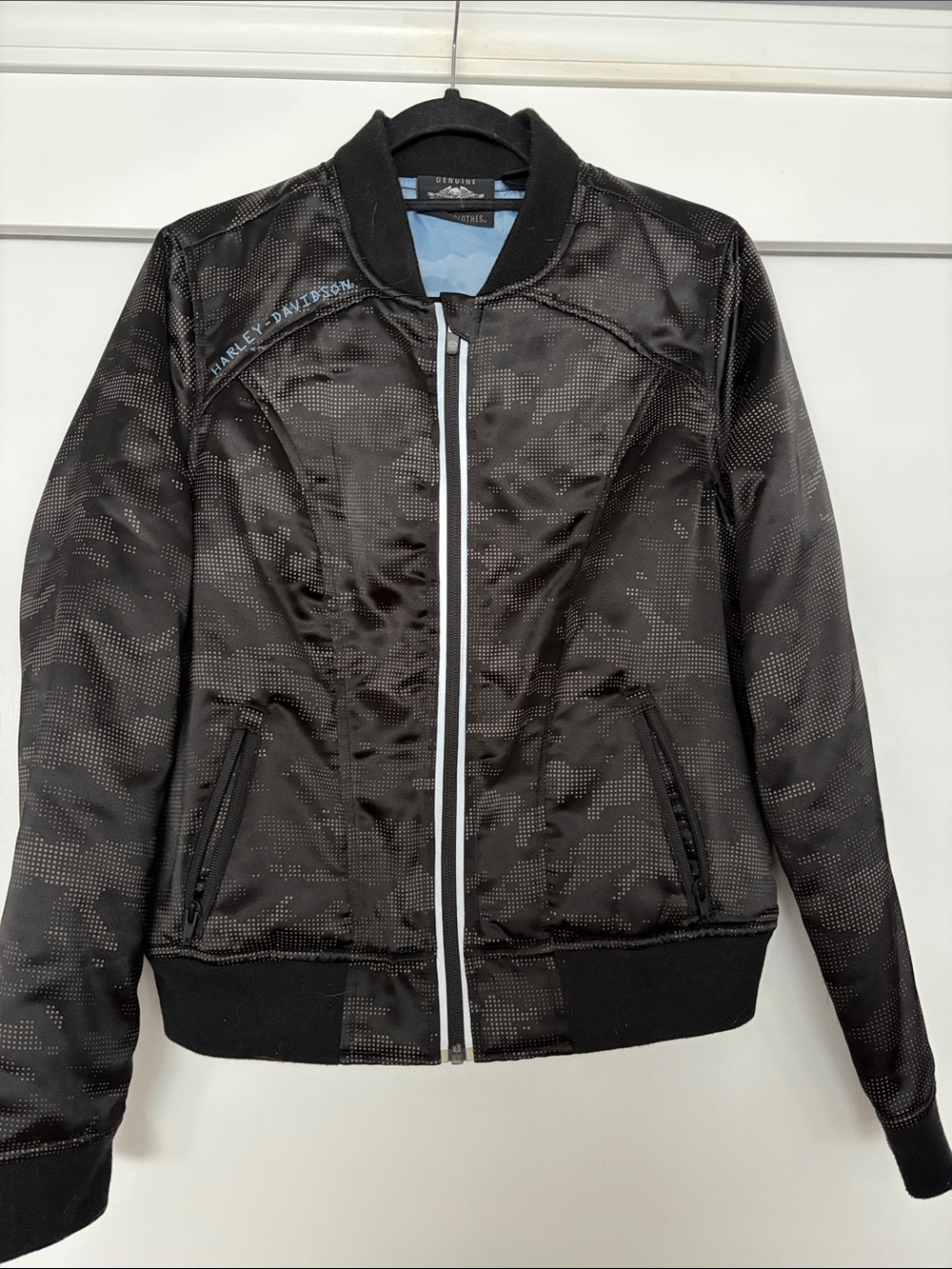 Women’s Harley-Davidson Black Dot-Camo Bomber Jacket